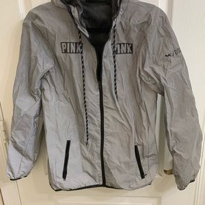PINK reflective windbreaker size S